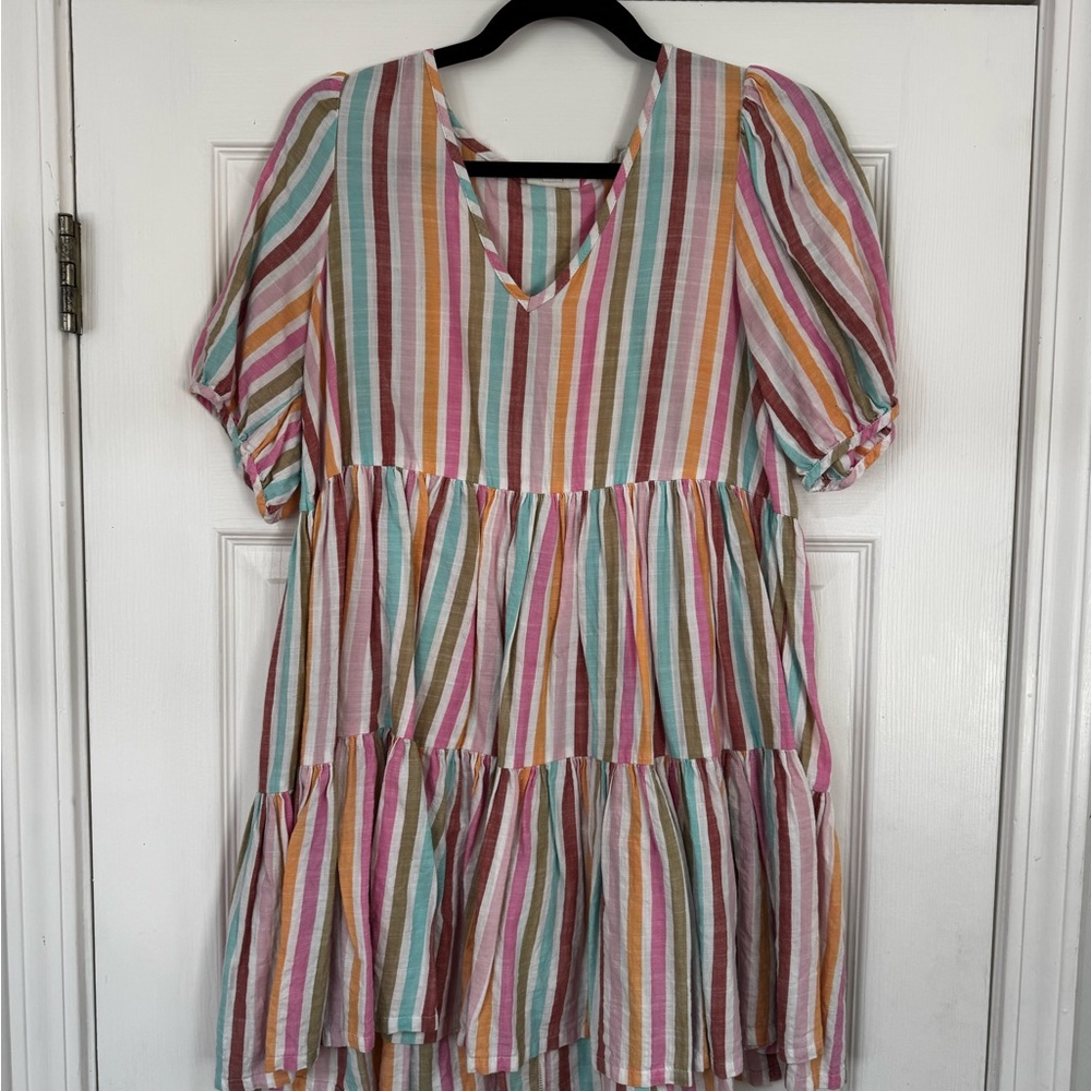 a.n.a Multicolor Striped Dress